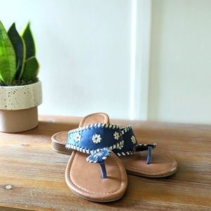 Navy & Silver Sandals